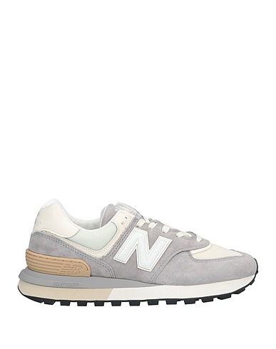 NEW BALANCE Sneakers Grey Leather, Textile fibres