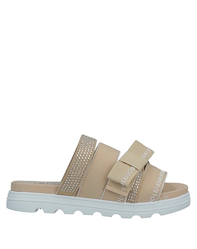 LIU •JO Sandals Beige Other Fibres, Textile fibres