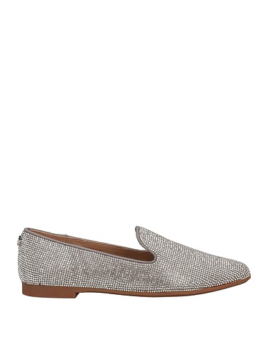 STEVE MADDEN Loafers Silver Textile fibers