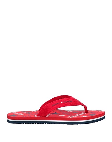 TOMMY HILFIGER Sandales de plage  Rouge Fibres textiles