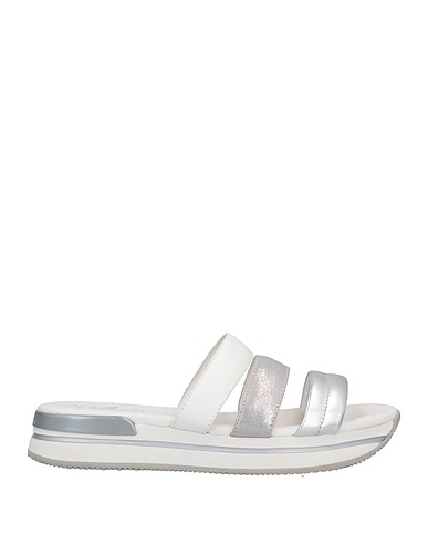 HOGAN Sandals Silver Leather