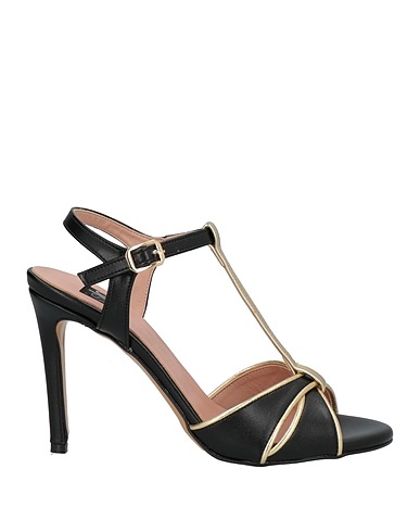 ISLO ISABELLA LORUSSO Sandali Nero Fibre tessili