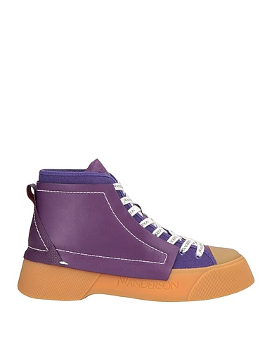 JW ANDERSON Sneakers Purple Soft Leather, Textile fibers