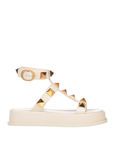 VALENTINO GARAVANI Sandalen Elfenbein Leder