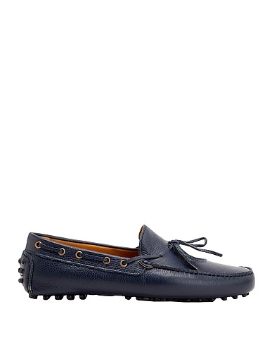 8 by YOOX Mokassins LEATHER DRIVING SHOES
 Marineblau Kalbsleder