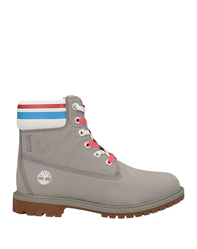 TIMBERLAND Ankle boot Light grey Leather, Textile fibres