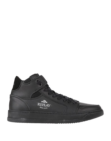 REPLAY Sneakers Black Leather, Technical fibers