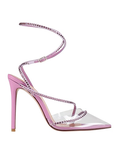 ANDREA WAZEN Pumps Lila Leder, PVC - Polyvinylchlorid