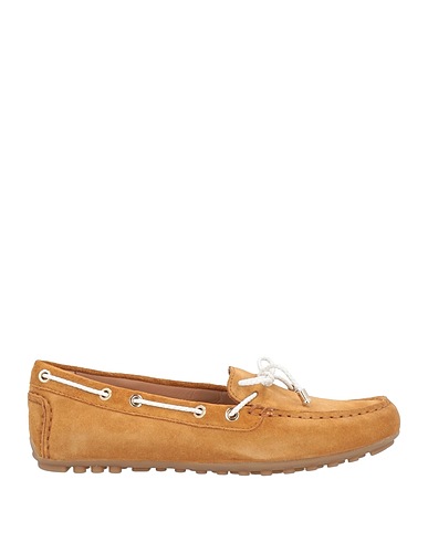GEOX Loafers Camel Soft Leather, Textile fibres