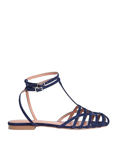MAX&Co. Sandals Navy blue Soft Leather