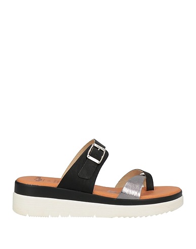 NATURALIS Flip flops Black Textile fibers