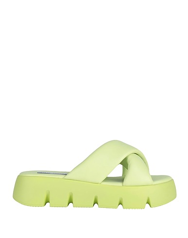 STEVE MADDEN Sandals Lime green Textile fibres