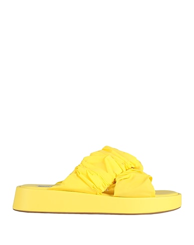 STEVE MADDEN Sandals Yellow Textile fibers