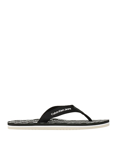 CALVIN KLEIN JEANS Beach sandals  Black Textile fibers
