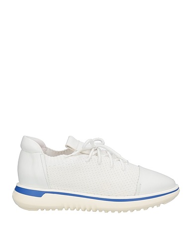 GIORGIO ARMANI Sneakers White Leather, Textile fibres