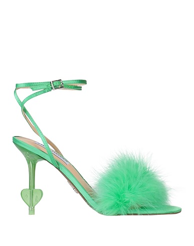 STEVE MADDEN Sandals Green Textile fibres, Synthetic fibers