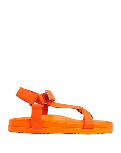 8 by YOOX Sandals RUBBER ADVENTURE SANDAL Orange 74% Polyurethane, 21% Polyester, 5% Cotton