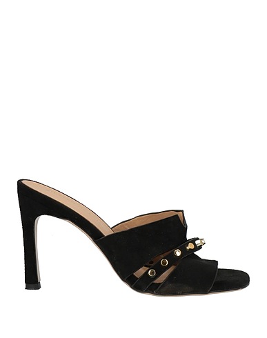 SILVIAN HEACH Sandals Black Textile fibres