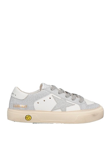 GOLDEN GOOSE Sneakers Silver Soft Leather, Textile fibres