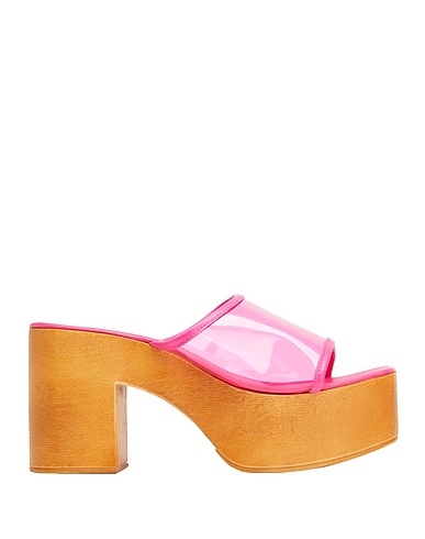 8 by YOOX Mules und Clogs VINYL PLATFORM CLOGS Fuchsia 100% Polyurethan