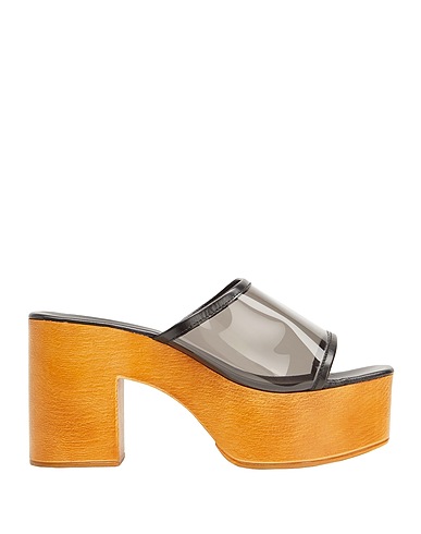 8 by YOOX Mules and clogs VINYL PLATFORM CLOGS Black 100% Polyurethane