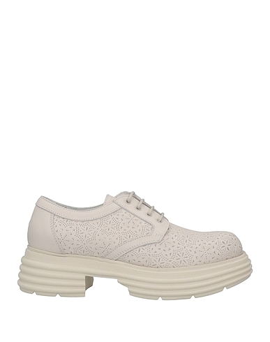 MICH SIMON Laced shoes Off white Leather