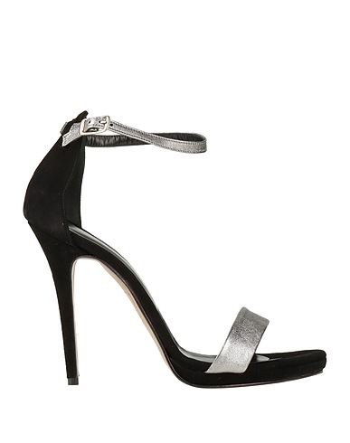 OSVALDO ROSSI Sandals Silver Soft Leather