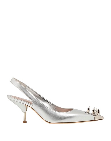 MCQUEEN Pump Silver Leather