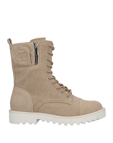 TWINSET Ankle boot Khaki Textile fibers
