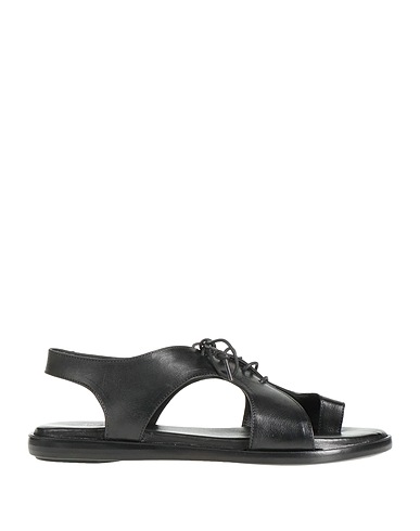 1725.A Flip flops Black Leather