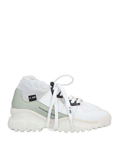 F_WD Sneakers White Leather, Textile fibers