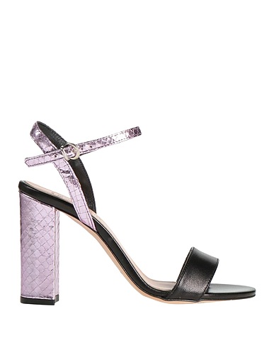 DIVINE FOLLIE Sandals Black Leather
