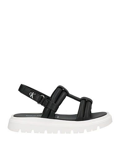 CALVIN KLEIN JEANS Sandals Black Textile fibres