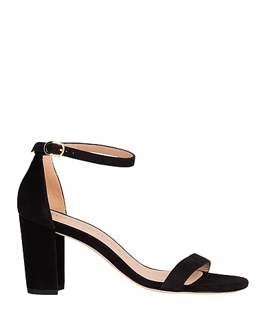STUART WEITZMAN Sandals Black Leather