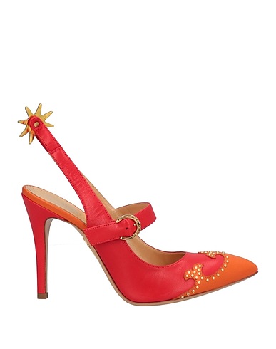 CHARLOTTE OLYMPIA Escarpins Rouge vif Cuir