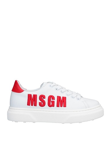 MSGM Sneakers White Soft Leather