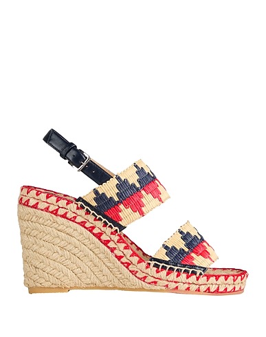 SERGIO ROSSI Espadrilles Red Textile fibres, Leather
