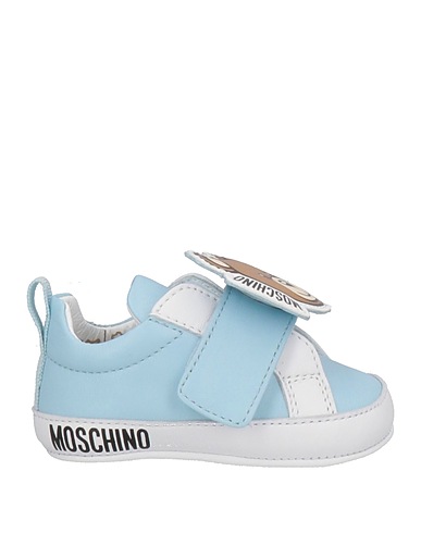 MOSCHINO BABY Newborn shoes Sky blue Soft Leather
