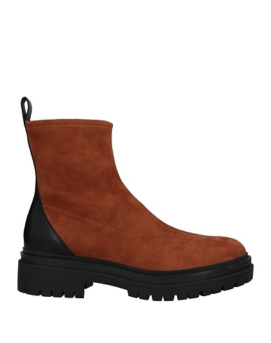 MICHAEL MICHAEL KORS Ankle boot Tan Leather, Textile fibres