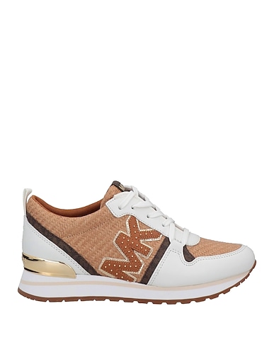 MICHAEL MICHAEL KORS Sneakers Sand Soft Leather, Natural raffia