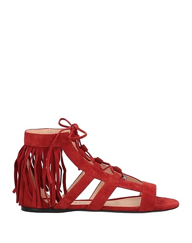 LONGCHAMP Sandals Rust Leather