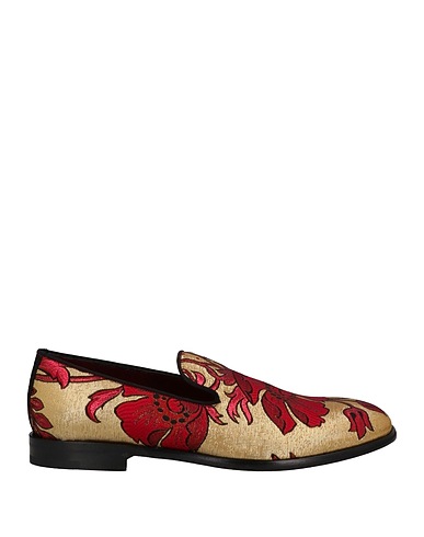 DOLCE&GABBANA Loafers Gold 39% Viscose, 31% Cotton, 15% Polyester, 13% Synthetic fibers, 2% Silk