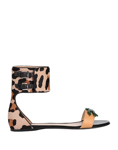 LONGCHAMP Sandals Beige Leather