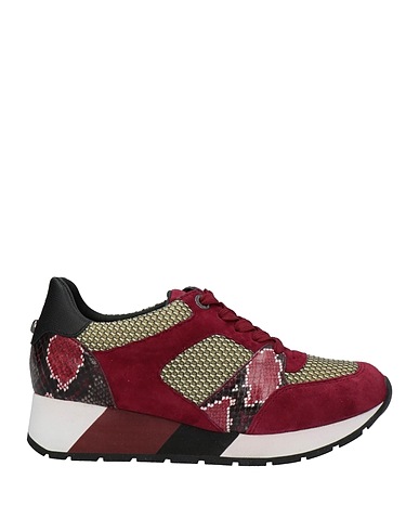 LONGCHAMP Sneakers Bordeaux Leder, Gewebefasern