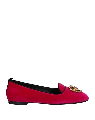 DOLCE&GABBANA Loafers Magenta Textile fibers