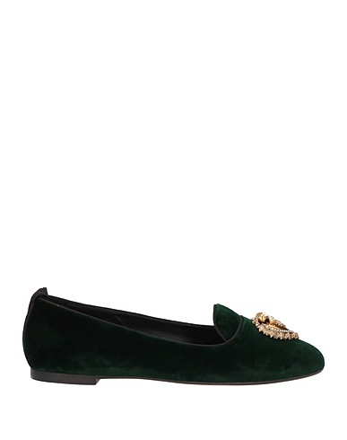 DOLCE&GABBANA Loafers Dark green Textile fibers