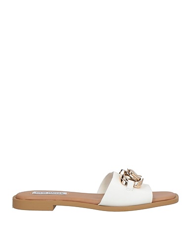STEVE MADDEN Sandals White Soft Leather