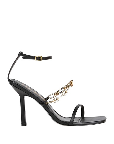 KAT MACONIE Sandali Nero Pelle, Metallo
