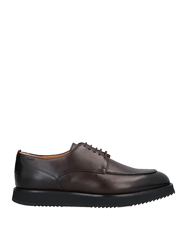 BALLY Schnürschuhe Dunkelbraun 100% Kalbsleder