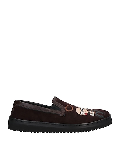 DOLCE&GABBANA Sneakers Dark brown 82% Goat skin, 18% Calfskin